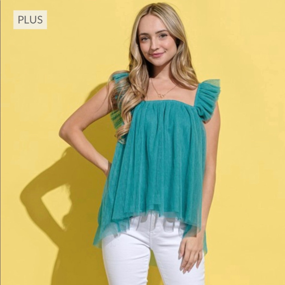 Curvy Tulle Top